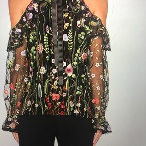 Alexis floral cold shoulder top size large